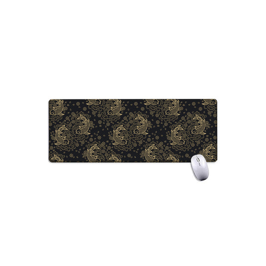 Chinese Koi Carp Pattern Print Extended Mouse Pad