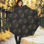 Chinese Koi Carp Pattern Print Foldable Umbrella