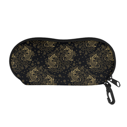 Chinese Koi Carp Pattern Print Glasses Case