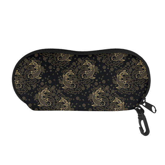 Chinese Koi Carp Pattern Print Glasses Case