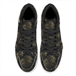 Chinese Koi Carp Pattern Print High Top Leather Sneakers