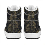 Chinese Koi Carp Pattern Print High Top Leather Sneakers