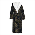 Chinese Koi Carp Pattern Print Hooded Bathrobe