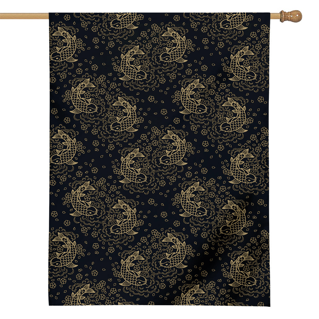 Chinese Koi Carp Pattern Print House Flag