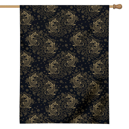 Chinese Koi Carp Pattern Print House Flag