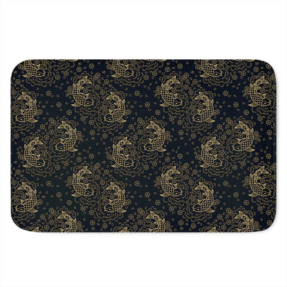 Chinese Koi Carp Pattern Print Indoor Door Mat
