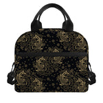 Chinese Koi Carp Pattern Print Insulated Lunch Bag
