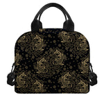 Chinese Koi Carp Pattern Print Insulated Lunch Bag