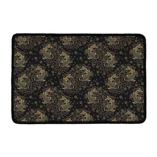 Chinese Koi Carp Pattern Print Kitchen Mat