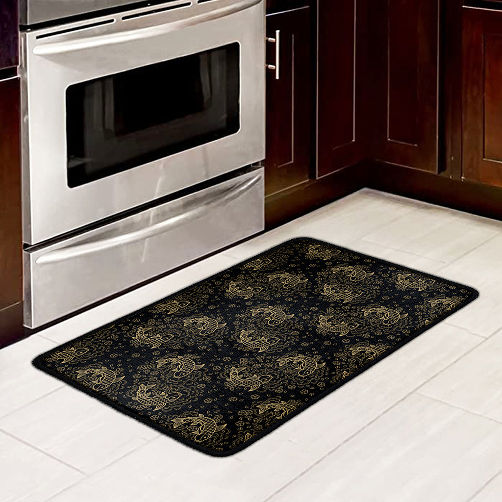 Chinese Koi Carp Pattern Print Kitchen Mat