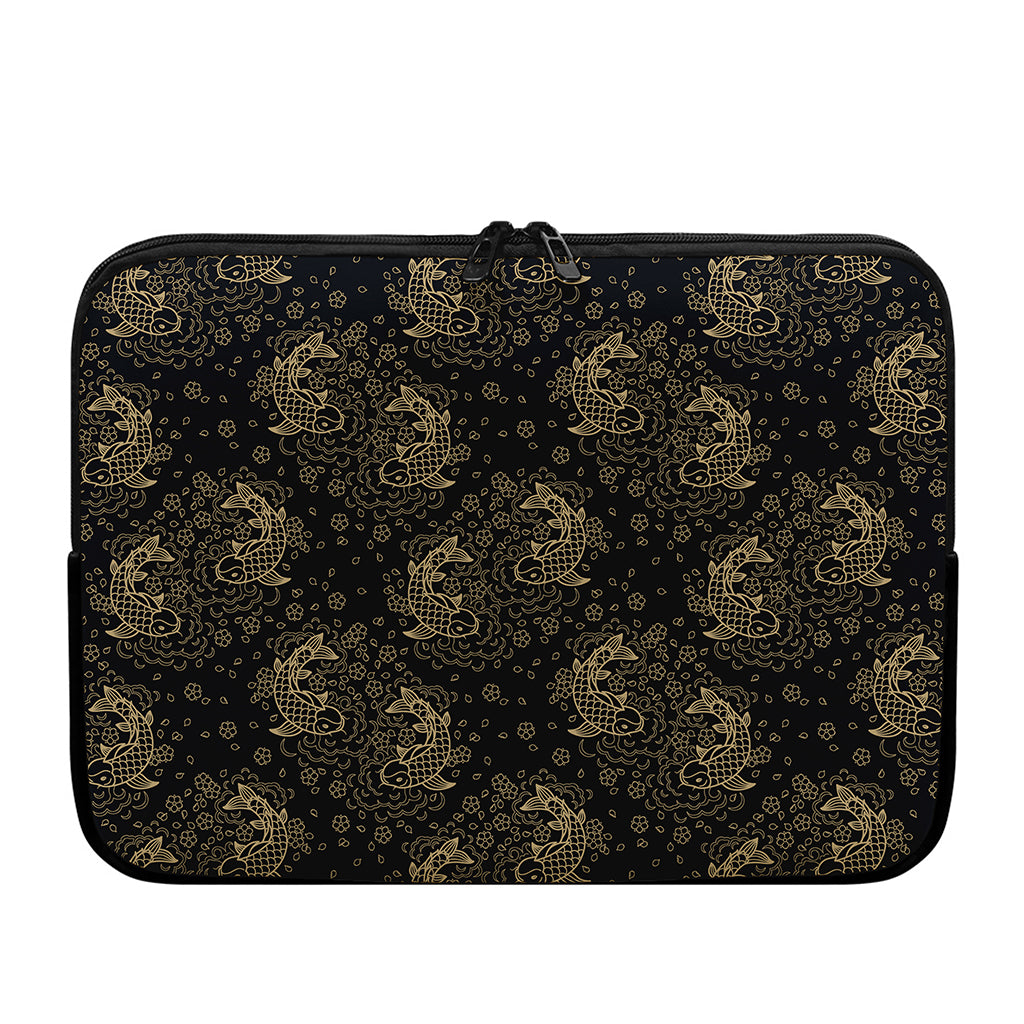 Chinese Koi Carp Pattern Print Laptop Sleeve
