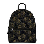 Chinese Koi Carp Pattern Print Leather Backpack