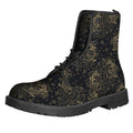 Chinese Koi Carp Pattern Print Lace-Up Boots