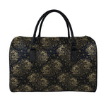 Chinese Koi Carp Pattern Print Leather Duffle Bag