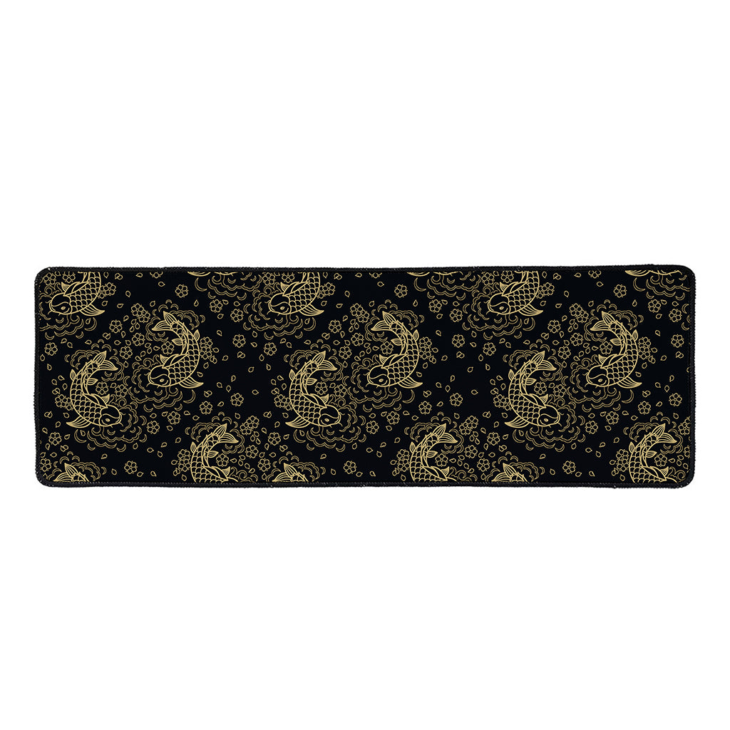 Chinese Koi Carp Pattern Print Long Kitchen Mat