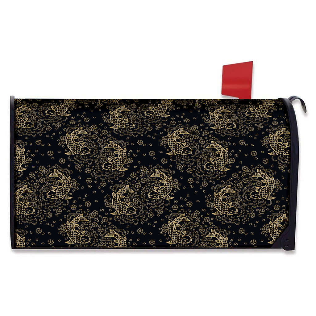 Chinese Koi Carp Pattern Print Mailbox Cover