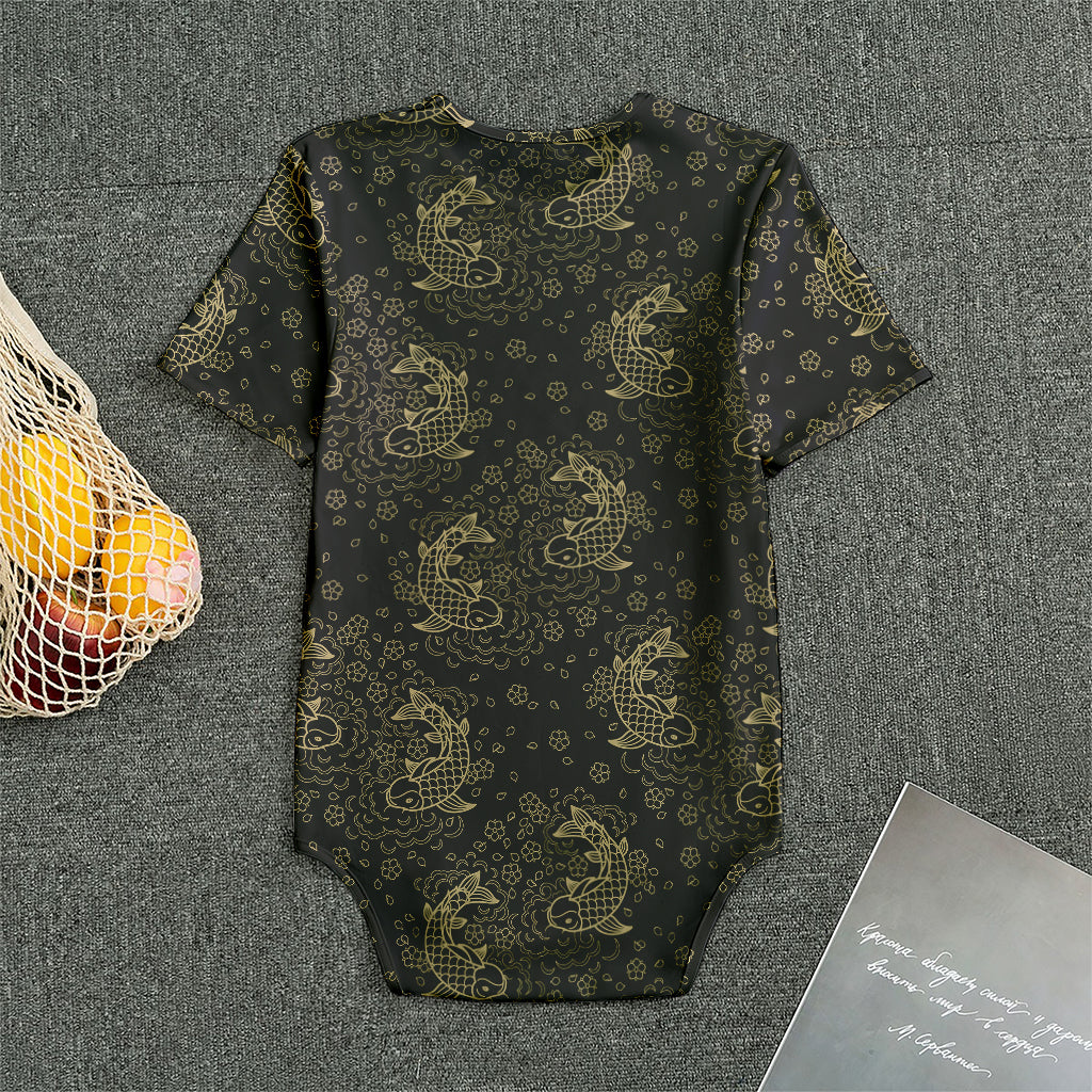 Chinese Koi Carp Pattern Print Men's Bodysuit