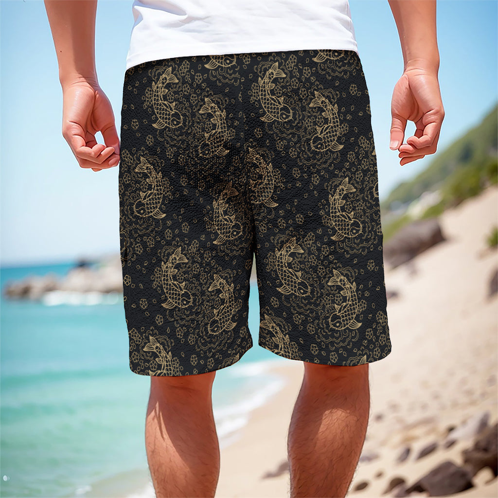 Chinese Koi Carp Pattern Print Men's Cargo Shorts
