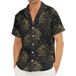 Chinese Koi Carp Pattern Print Men's Deep V-Neck Shirt