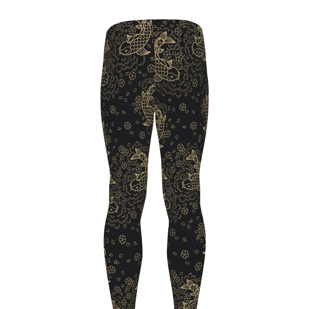 Chinese Koi Carp Pattern Print Men's leggings