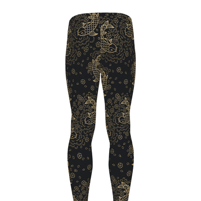 Chinese Koi Carp Pattern Print Men's leggings