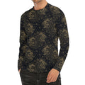 Chinese Koi Carp Pattern Print Men's Long Sleeve Rash Guard