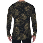 Chinese Koi Carp Pattern Print Men's Long Sleeve T-Shirt