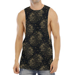 Chinese Koi Carp Pattern Print Men's Muscle Tank Top