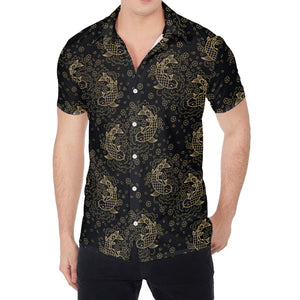 Chinese Koi Carp Pattern Print Men's Shirt