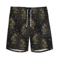 Chinese Koi Carp Pattern Print Men's Athletic Shorts