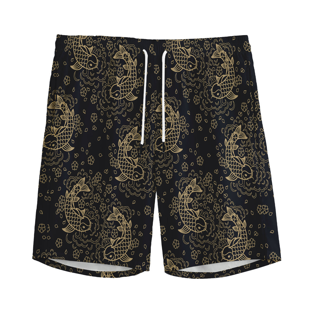 Chinese Koi Carp Pattern Print Men's Sports Shorts