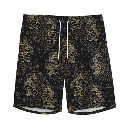 Chinese Koi Carp Pattern Print Men's Sports Shorts