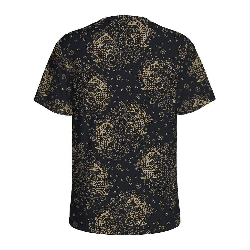 Chinese Koi Carp Pattern Print Men's Sports T-Shirt