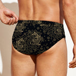 Chinese Koi Carp Pattern Print Men's Swim Briefs
