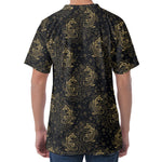 Chinese Koi Carp Pattern Print Men's Velvet T-Shirt