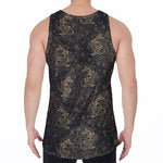 Chinese Koi Carp Pattern Print Men's Velvet Tank Top