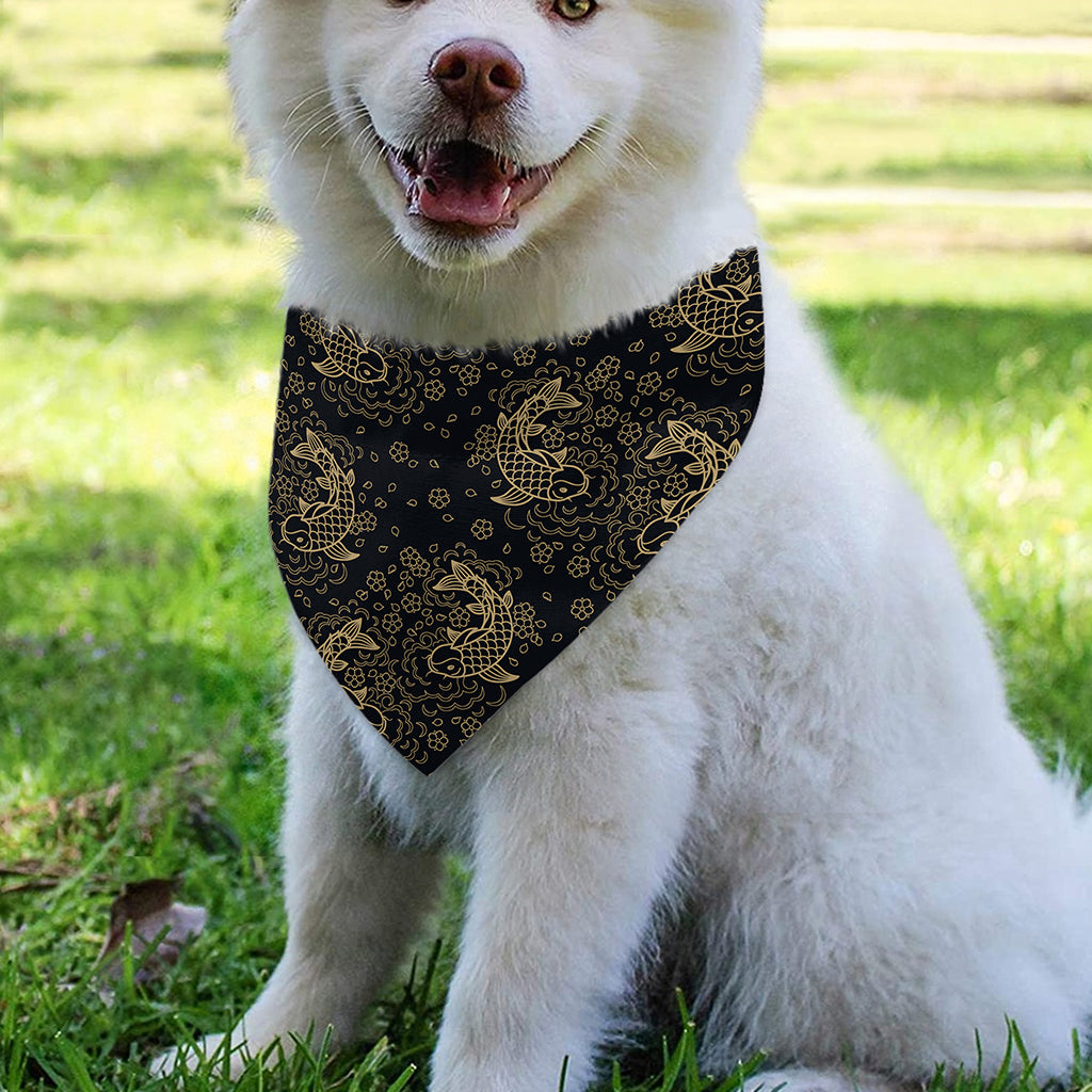Chinese Koi Carp Pattern Print Over The Collar Dog Bandana