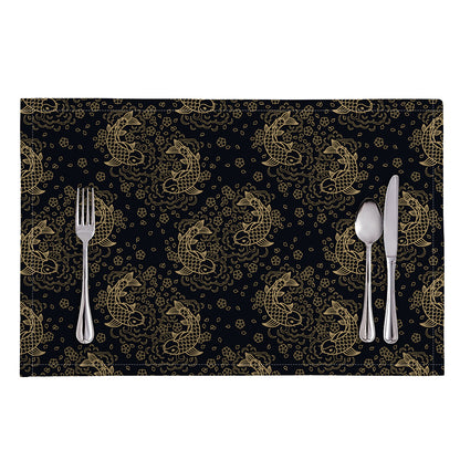 Chinese Koi Carp Pattern Print Placemat