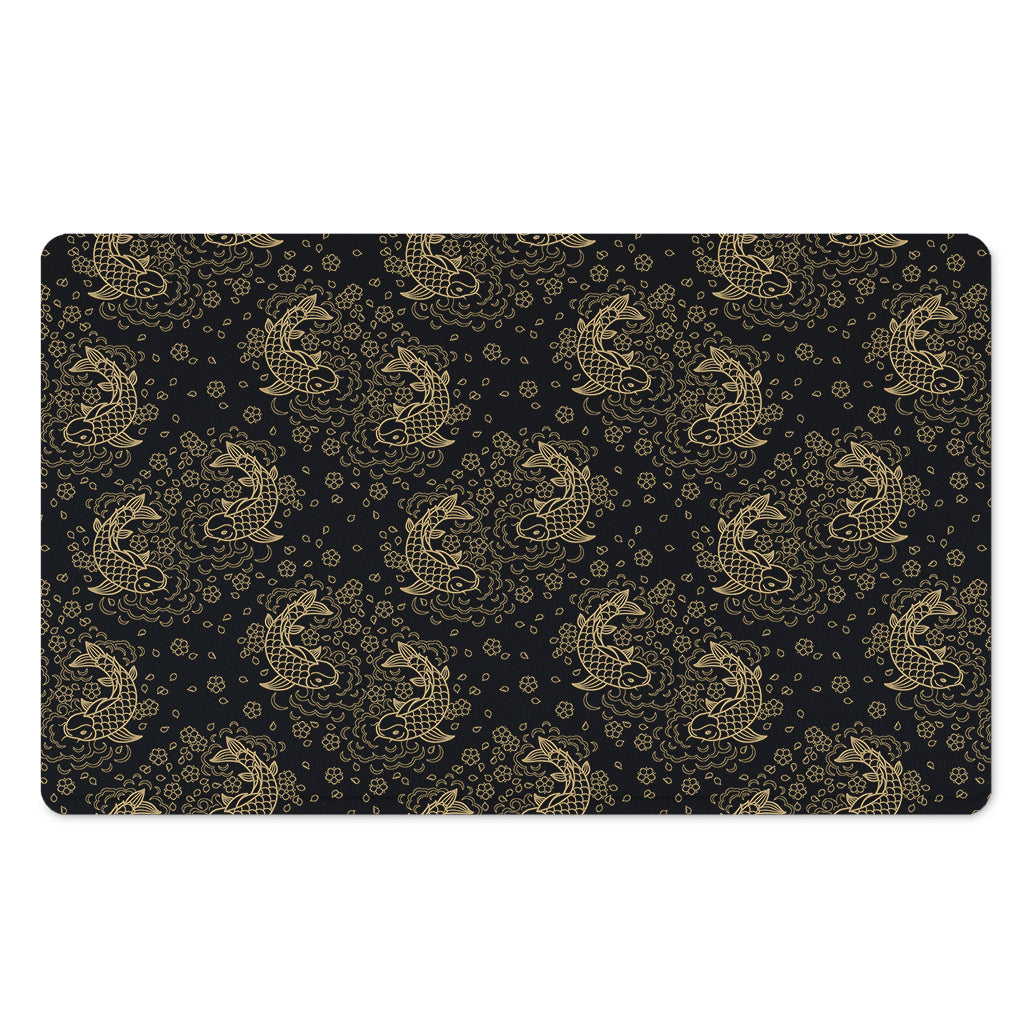 Chinese Koi Carp Pattern Print Polyester Doormat