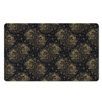 Chinese Koi Carp Pattern Print Polyester Doormat