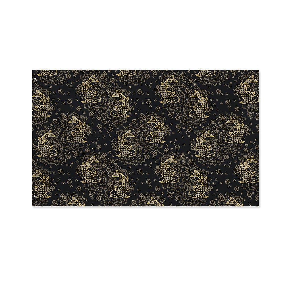 Chinese Koi Carp Pattern Print Polyester Flag