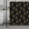 Chinese Koi Carp Pattern Print Polyester Shower Curtain