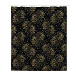 Chinese Koi Carp Pattern Print Polyester Shower Curtain