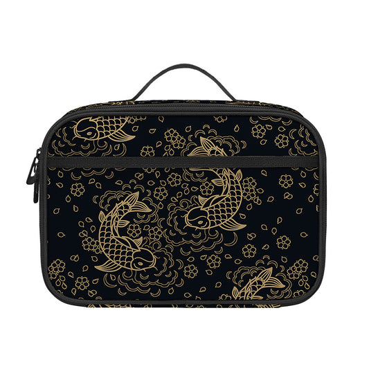 Chinese Koi Carp Pattern Print Portable Lunch Bag
