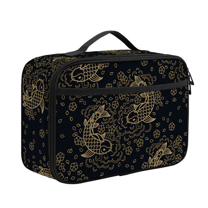 Chinese Koi Carp Pattern Print Portable Lunch Bag