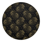 Chinese Koi Carp Pattern Print Round Blanket
