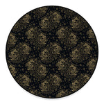 Chinese Koi Carp Pattern Print Round Floor Mat