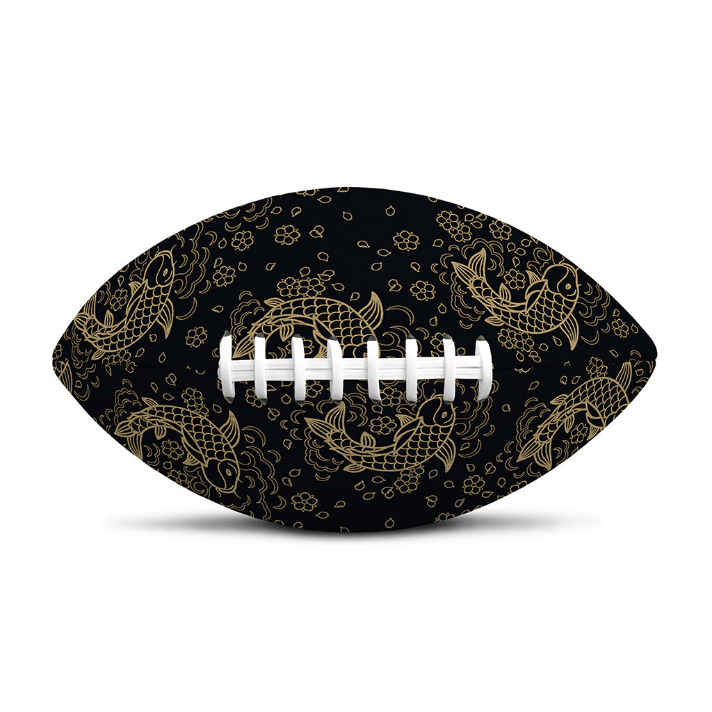 Chinese Koi Carp Pattern Print Rugby Ball