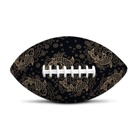 Chinese Koi Carp Pattern Print Rugby Ball