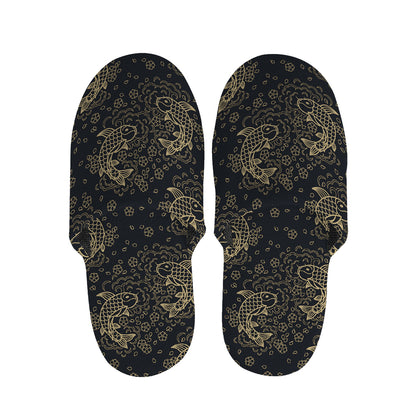 Chinese Koi Carp Pattern Print Slippers